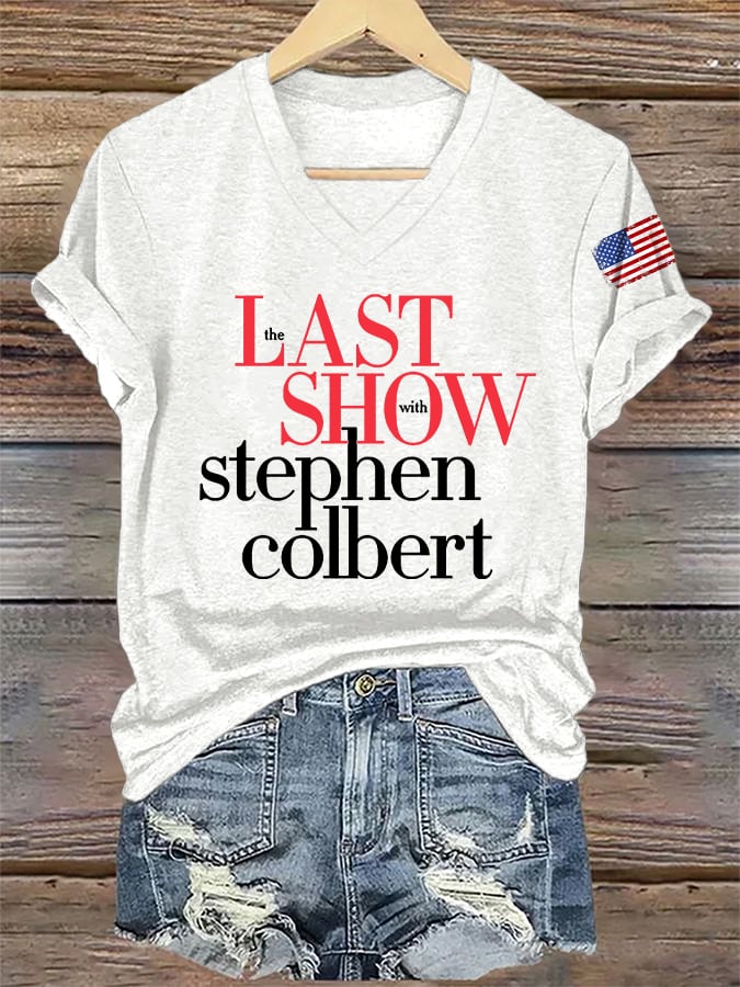 🔥Buy 3 Get 10% Off V-Neck Retro Last Show Print T-Shirt