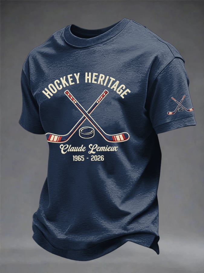 Men's Hockey Heritage Printed Casual T-shirt