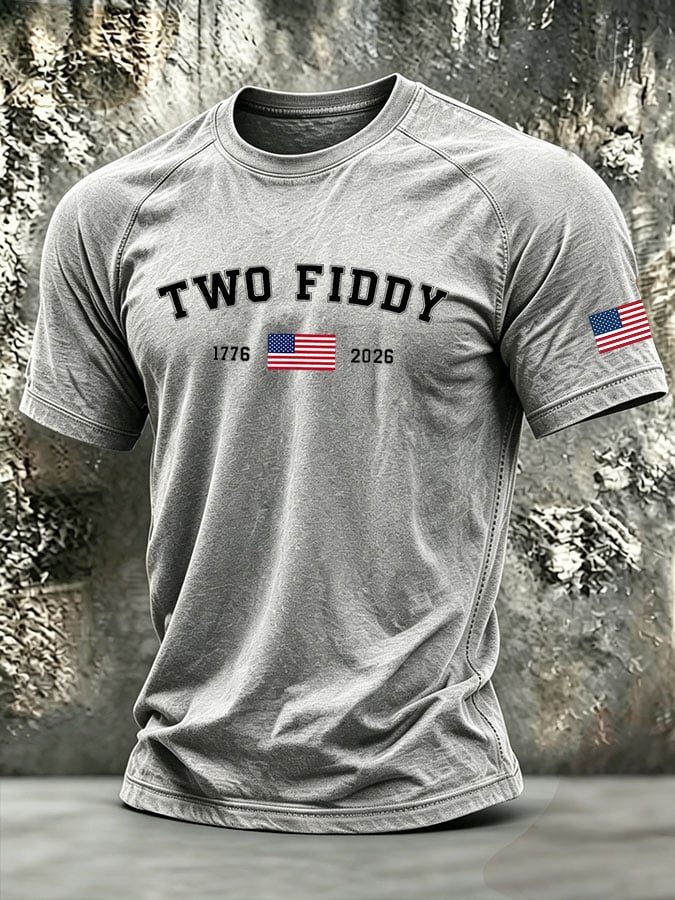 Men's Retro Print Short-Sleeve T-Shirt