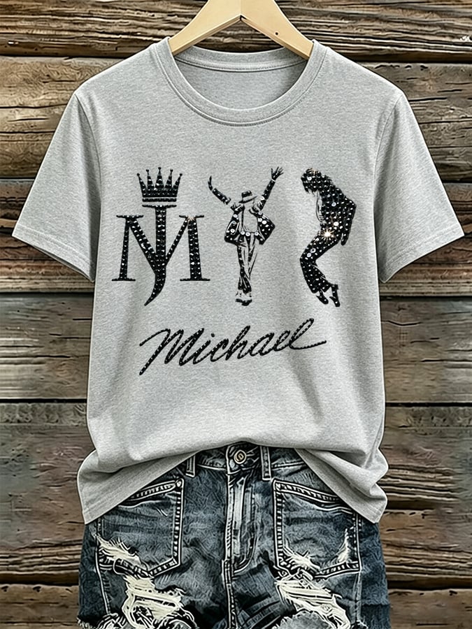 Women's Pop Music Inspired Printed Casual T-shirt