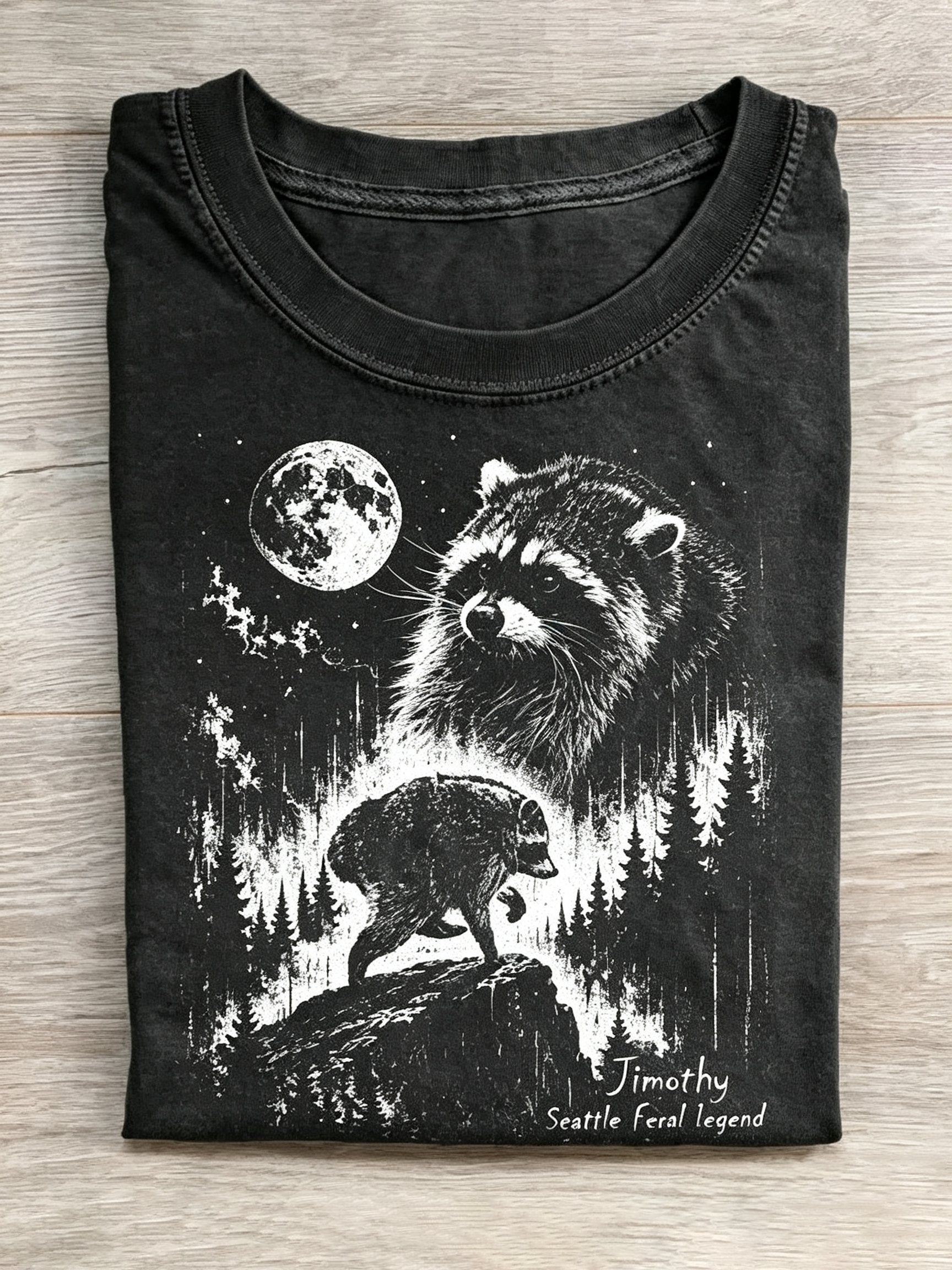 Women's Retro Jimothy Seattle Feral legend Print Comfortable T-Shirt