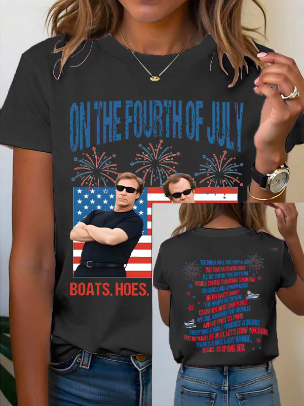 Women's  ON THE FOURTH OF JULY Print T-Shirt