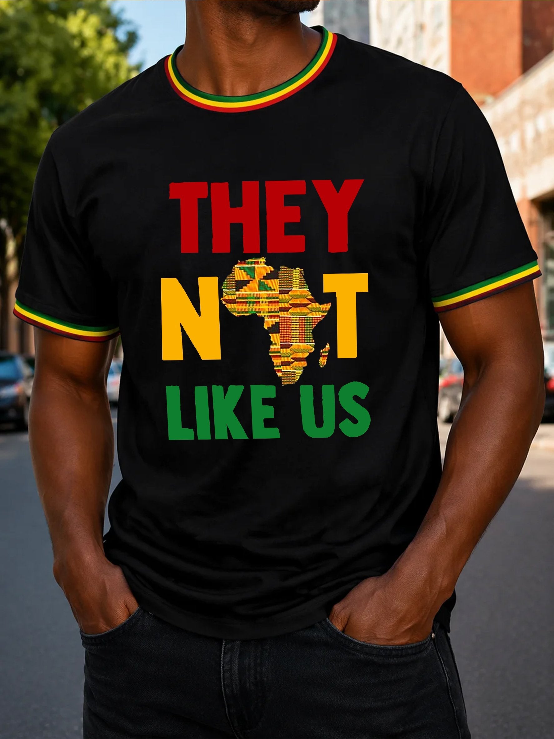 Men's Juneteenth They Not Like Us Printed Casual T-shirt