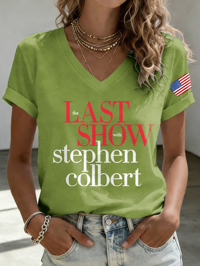 🔥Last Day 49% Off🔥V-Neck Retro Last Show Print T-Shirt