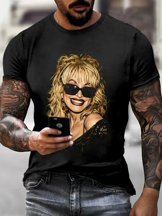 Men's Forever Our Queen of Country Print Short-Sleeve T-Shirt