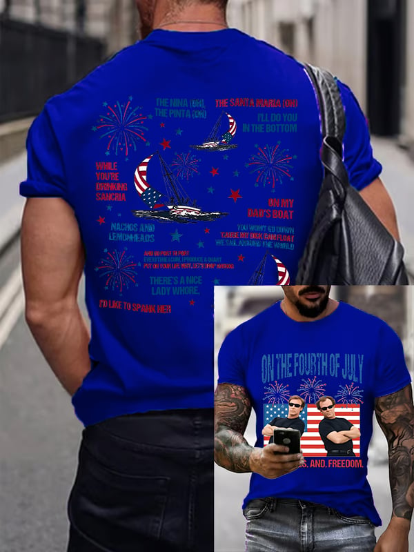 Men's ON THE FOURTH OF JULY Print T-Shirt