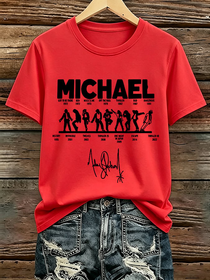 Women's Pop Music Inspired Printed  T-Shirt