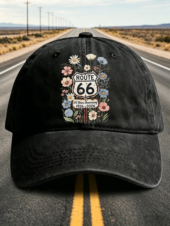 Unisex Vintage USA Road Trip Printed Hat