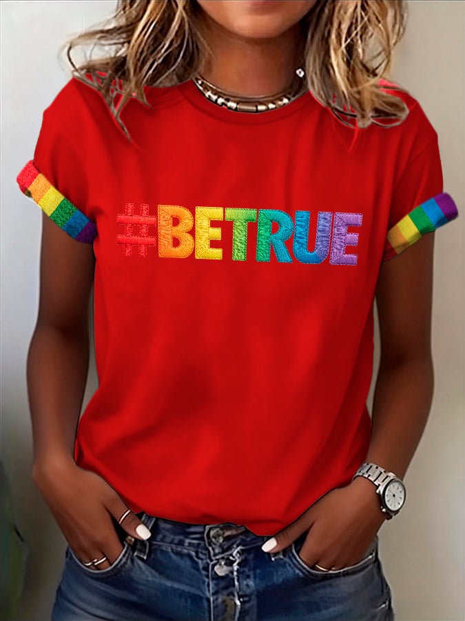 Retro Pride Parade #Betrue Print T-Shirt