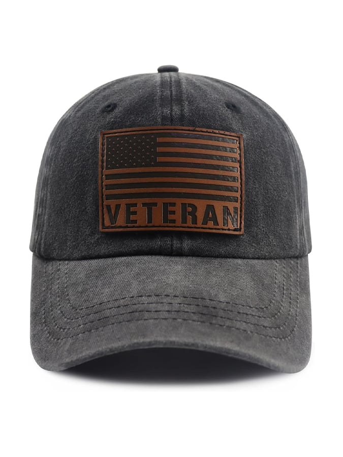 Veteran flag print hat