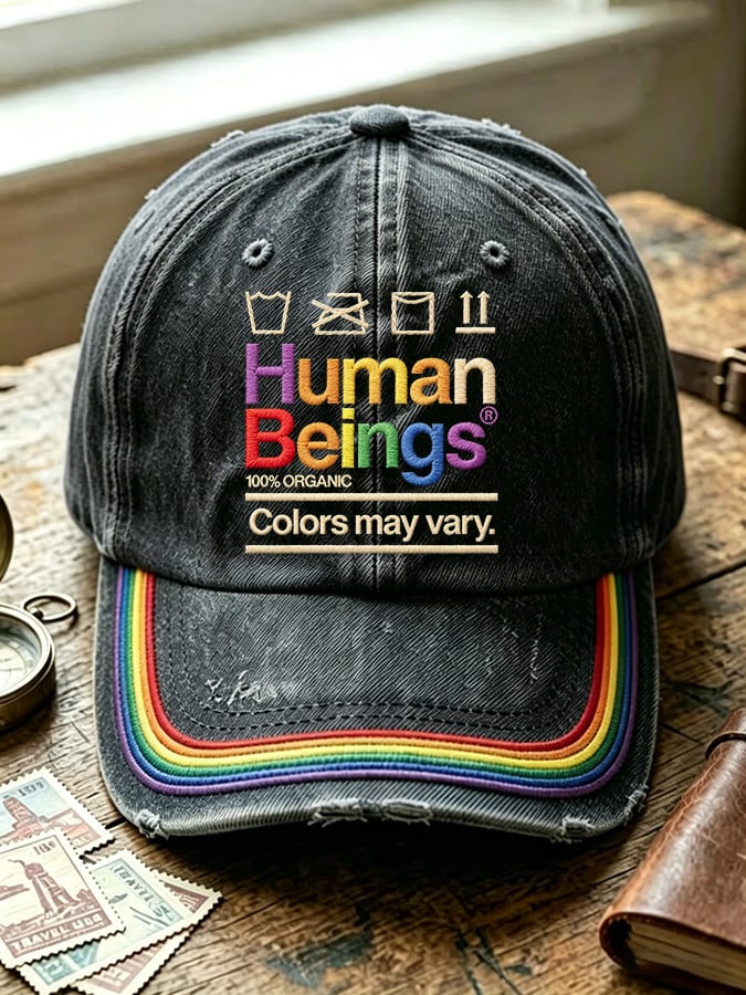 Unisex Human Beings Colors May Vary Print Casual Hat