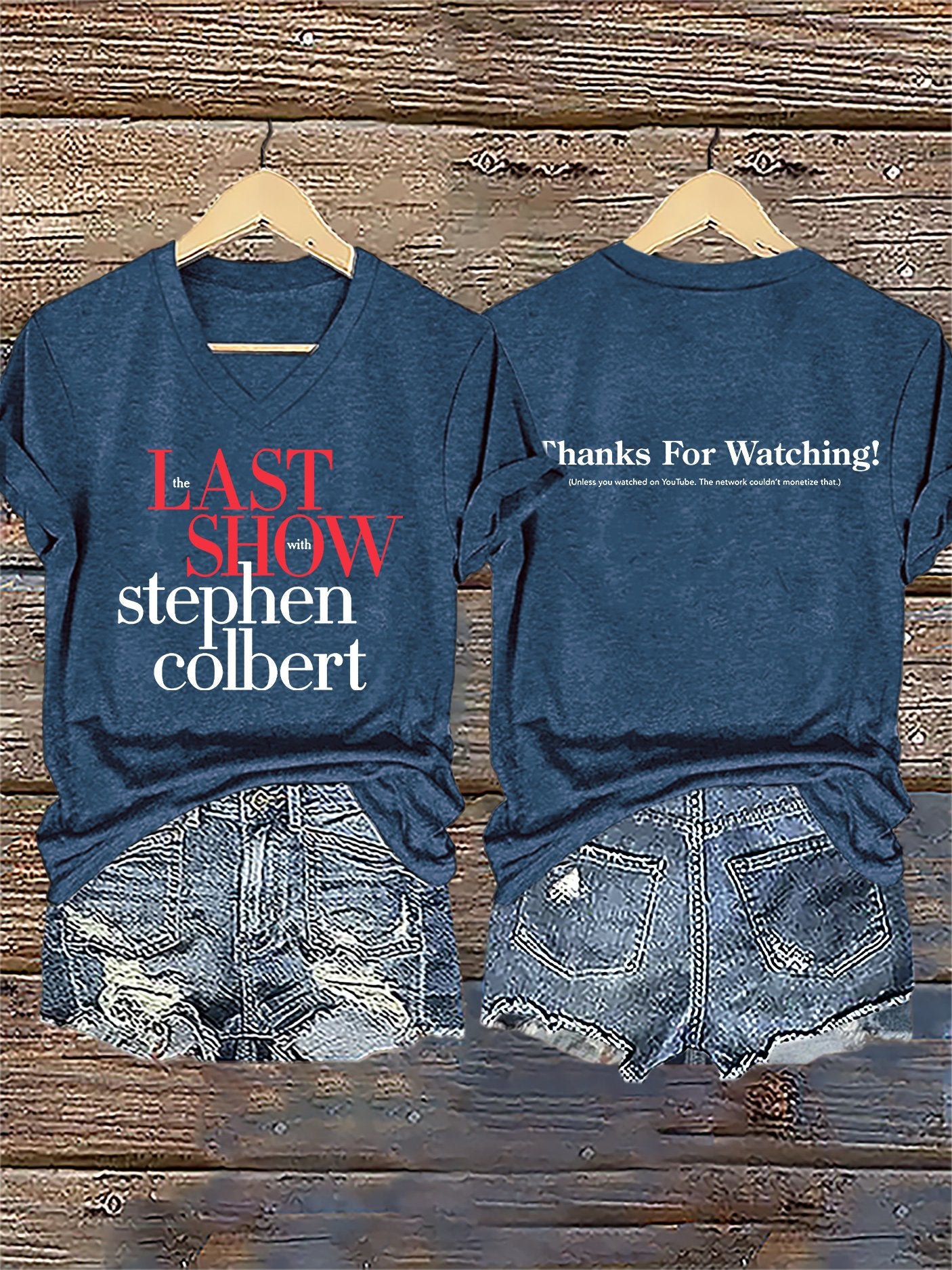 🔥Last Day 49% Off🔥V-Neck Retro Last Show Print T-Shirt