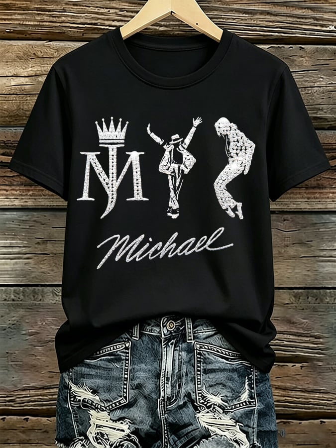 Women's Pop Music Inspired Printed Casual T-shirt