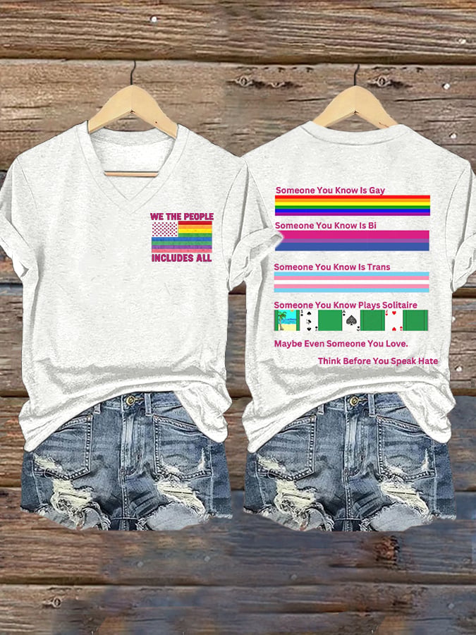 Women's We The People Includes All Printed T-shirt