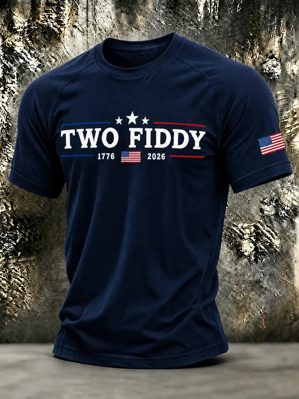 Men'S Retro Two Fiddy Printed T-Shirt