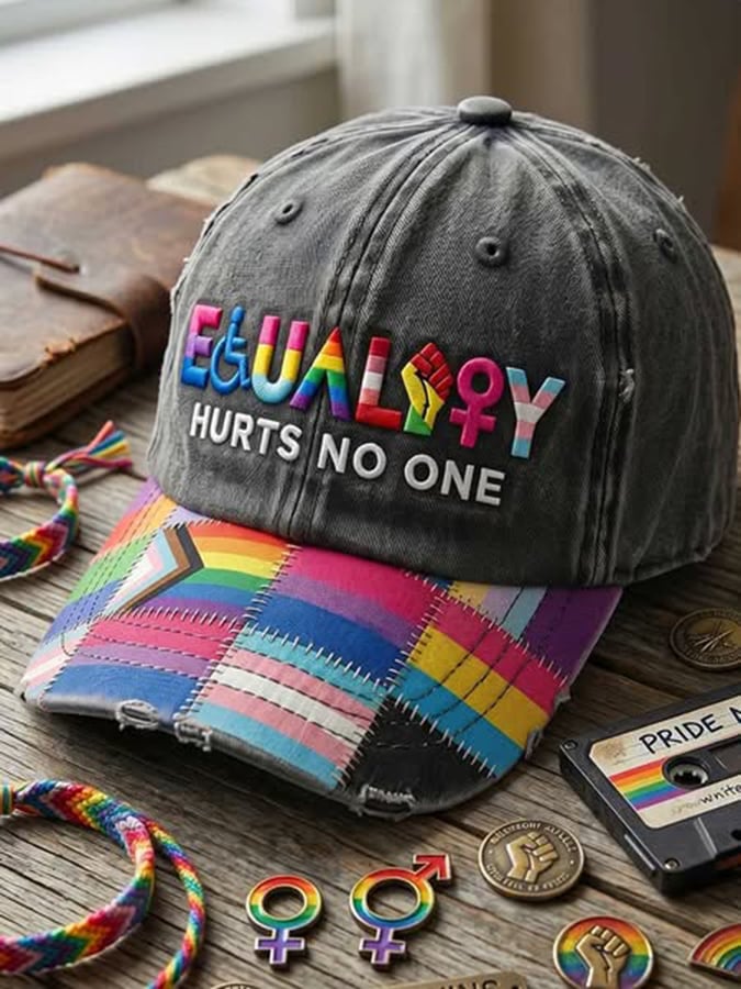 Unisex Equality Hurts No One Print Casual Hat