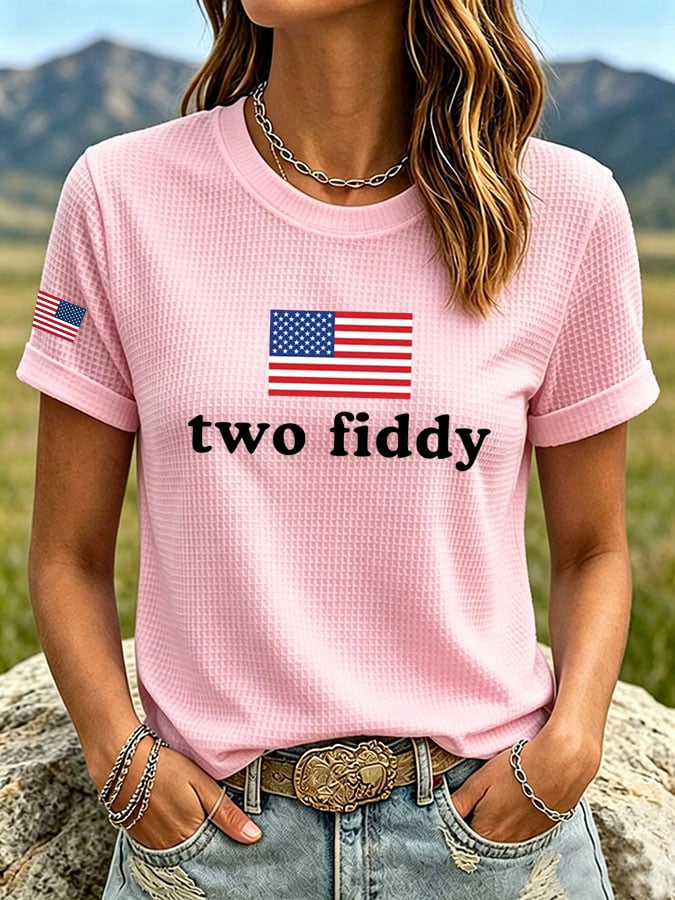 Women's Print Waffle T-shirt