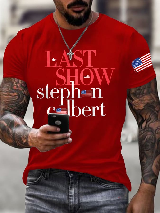 Men's Retro Last Last Show Print T-Shirt