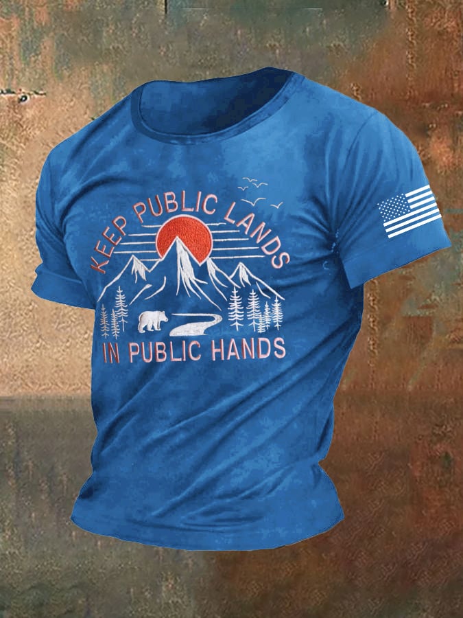 Men's Fashion Casual National Park Protection T-Shirt