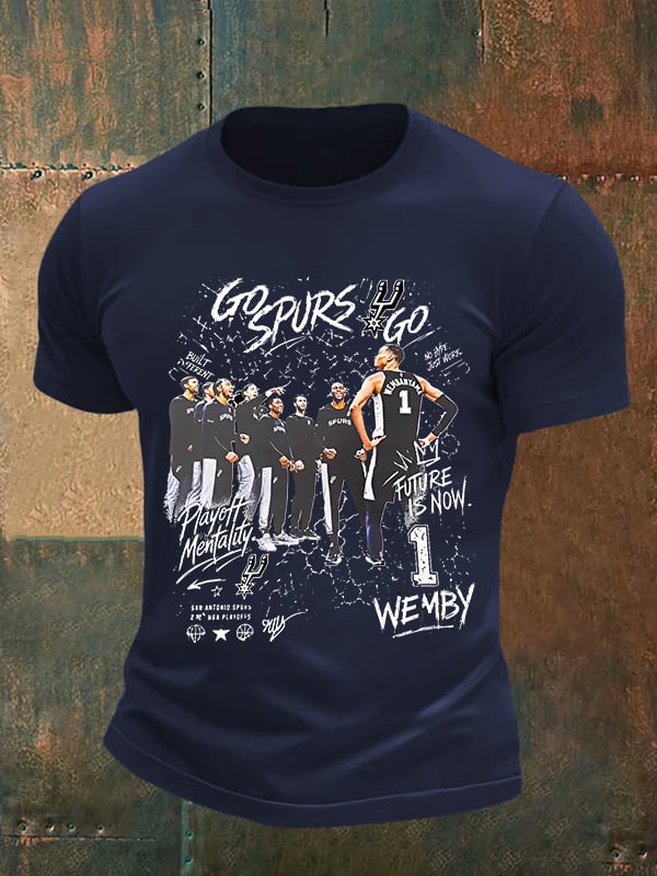 Men's  WEMBY Print Round Neck T-shirt