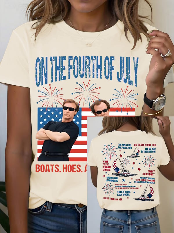Women's  ON THE FOURTH OF JULY Print T-Shirt