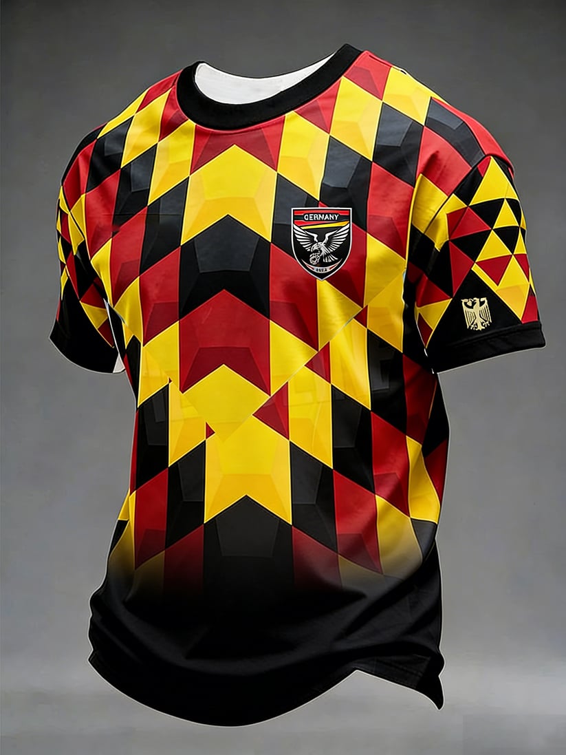 Men's Germany Soccer  Print T-Shirt