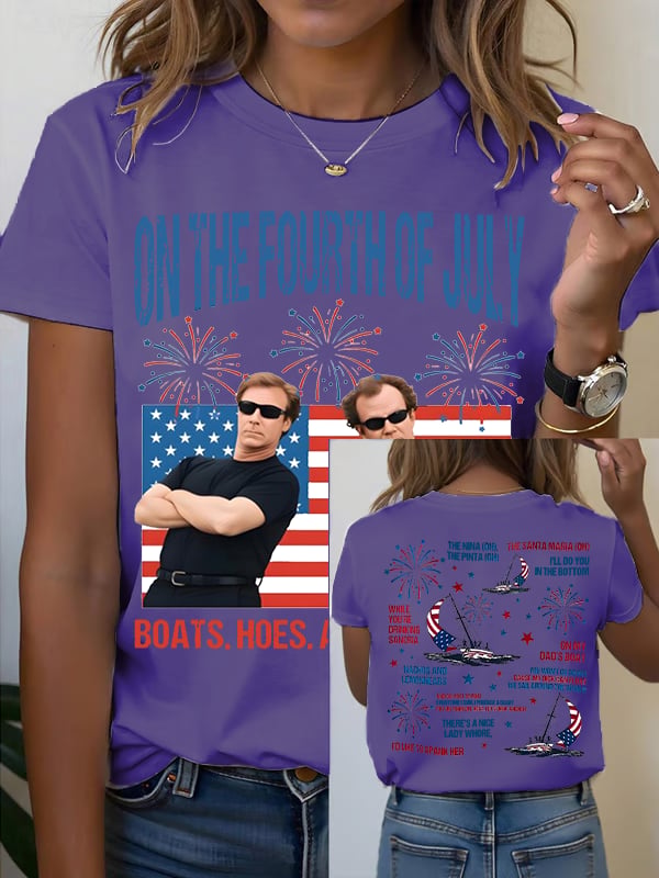 Women's  ON THE FOURTH OF JULY Print T-Shirt