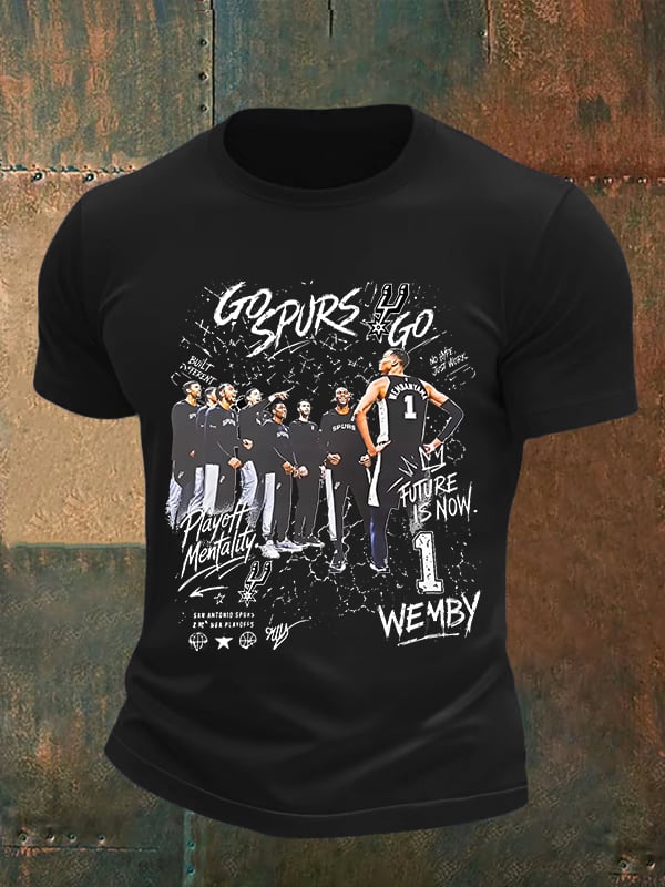 Men's  WEMBY Print Round Neck T-shirt
