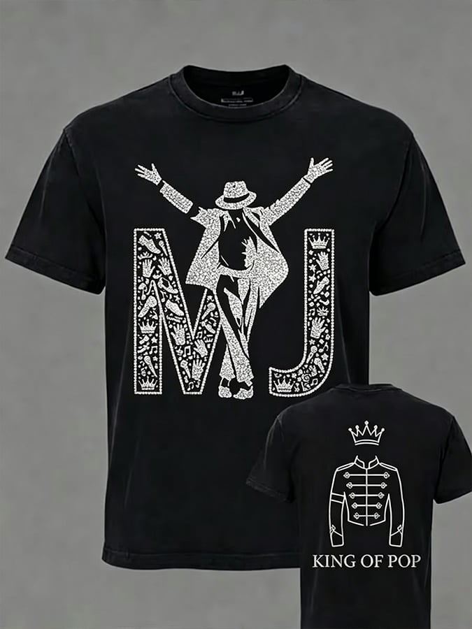 Men's Pop Music Inspired Printed Casual T-shirt