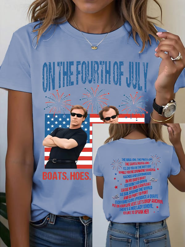 Women's  ON THE FOURTH OF JULY Print T-Shirt