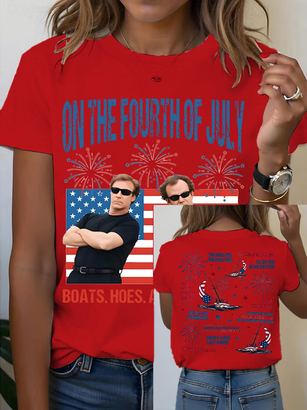 Women's  ON THE FOURTH OF JULY Print T-Shirt