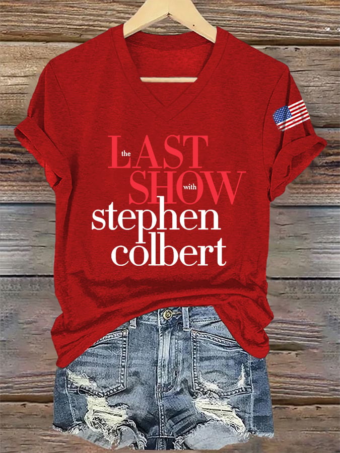 🔥Last Day 49% Off🔥V-Neck Retro Last Show Print T-Shirt