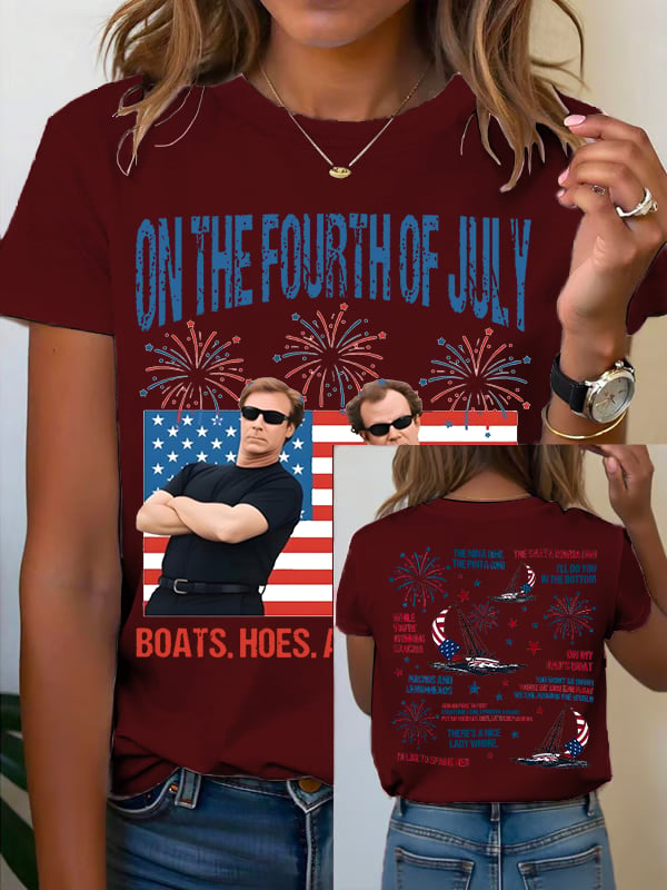 Women's  ON THE FOURTH OF JULY Print T-Shirt
