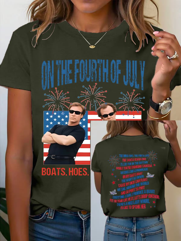 Women's  ON THE FOURTH OF JULY Print T-Shirt