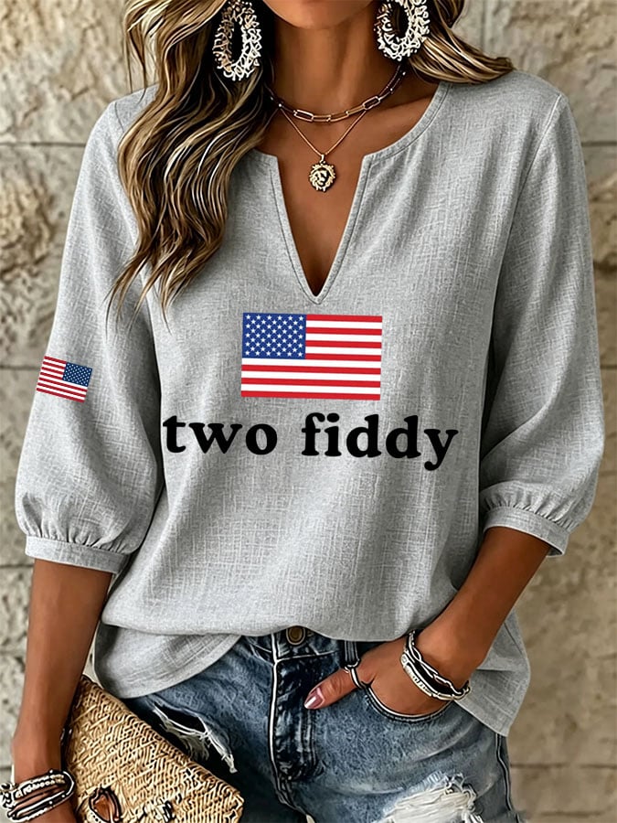 Women's Vintage Print Top