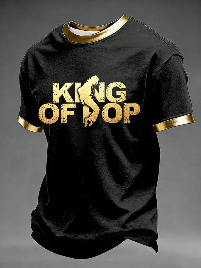 Men's Pop Music Inspired Printed Casual T-shirt