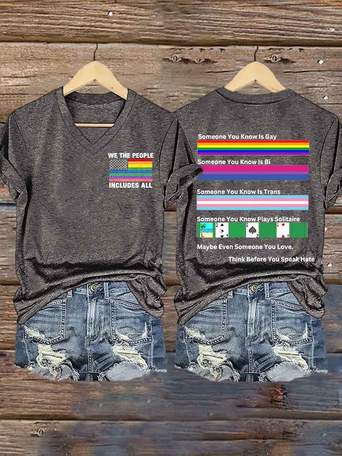 Women's We The People Includes All Printed T-shirt