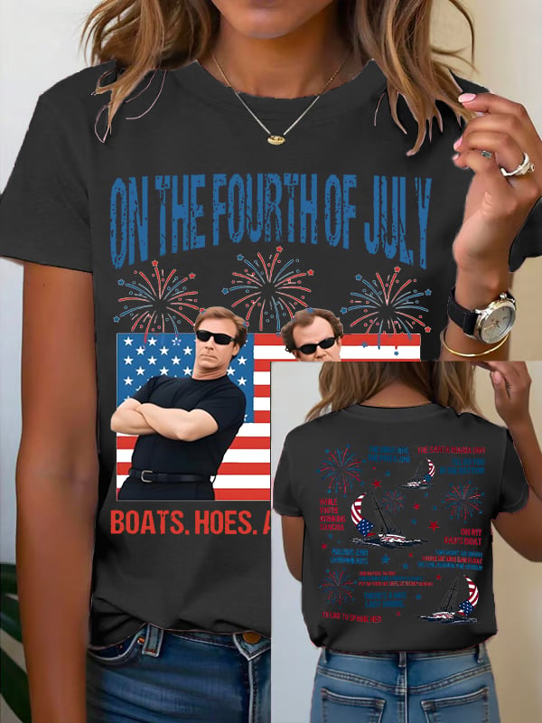 Women's  ON THE FOURTH OF JULY Print T-Shirt