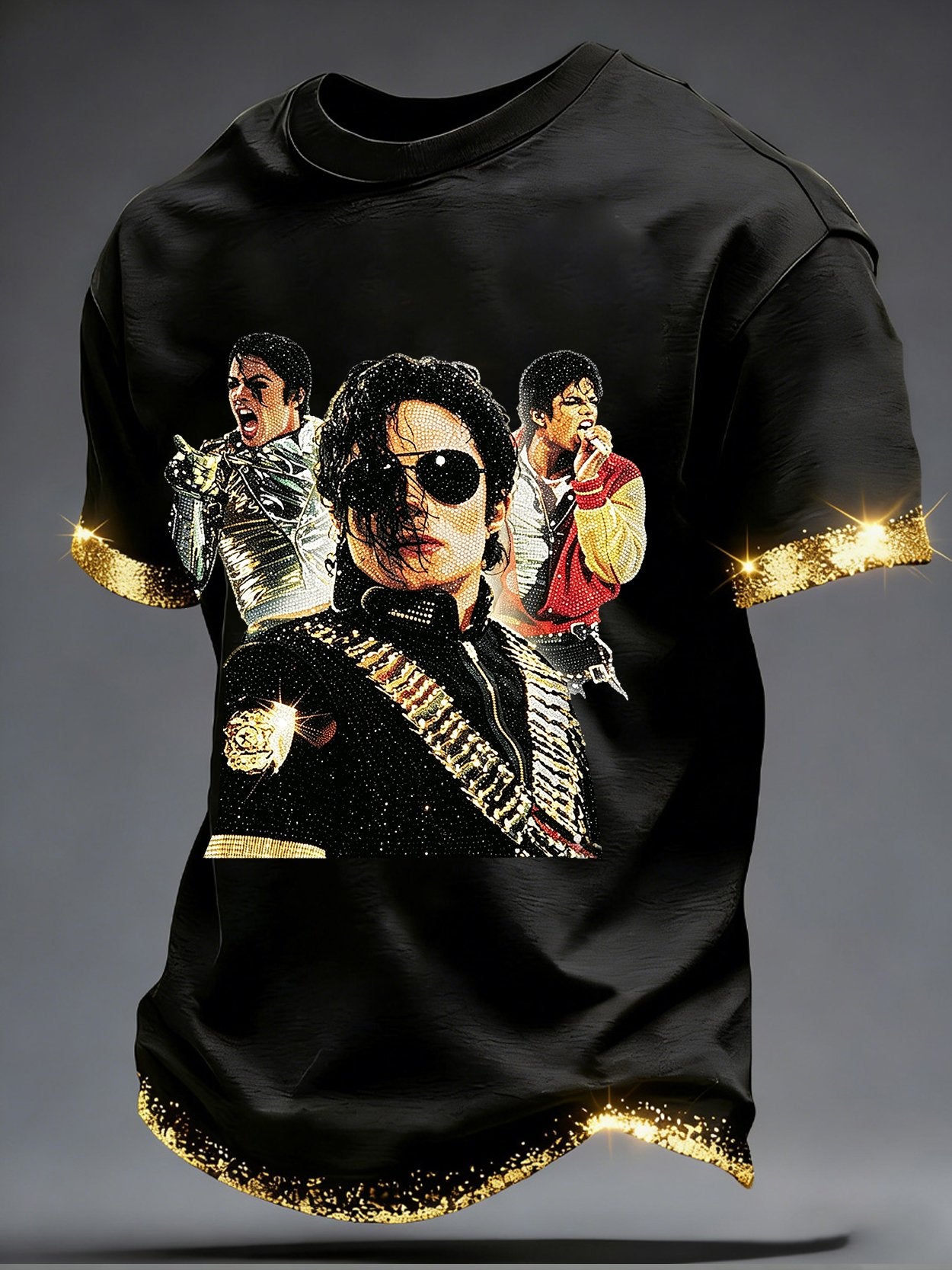 Men's Pop Music Inspired Printed Casual T-shirt