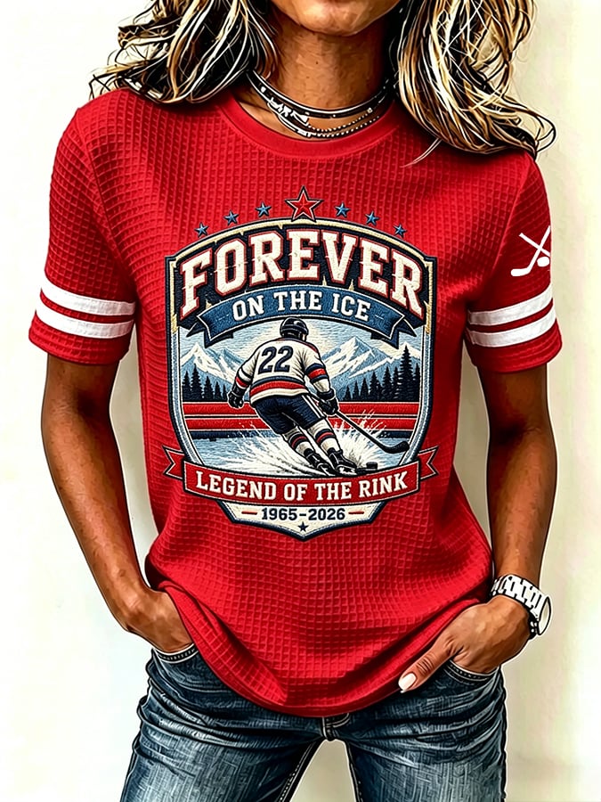 Women's Casual Hockey Waffle T-shirt