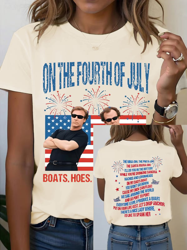 Women's  ON THE FOURTH OF JULY Print T-Shirt