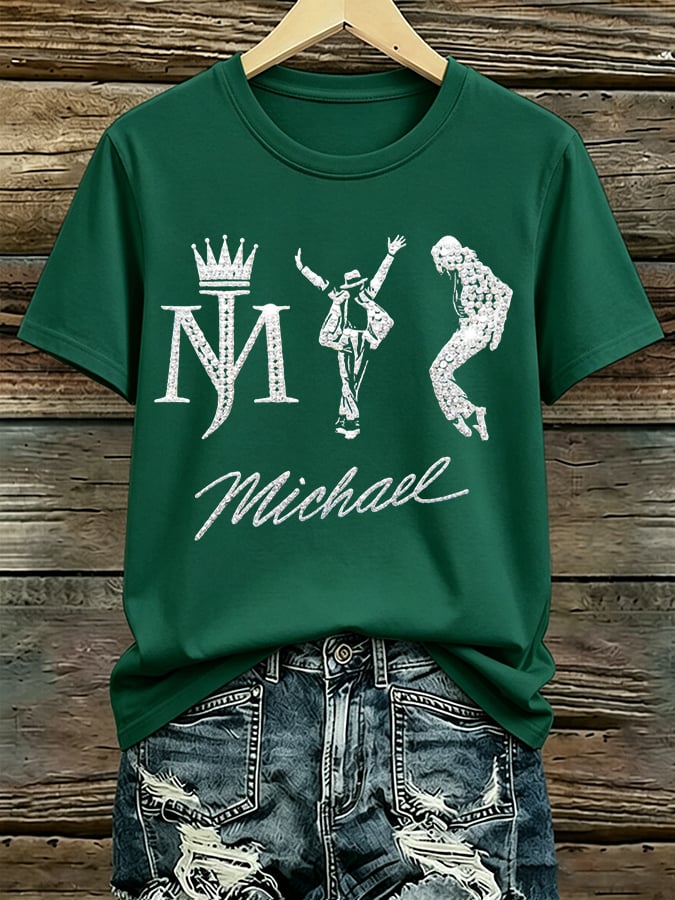 Women's Pop Music Inspired Printed Casual T-shirt