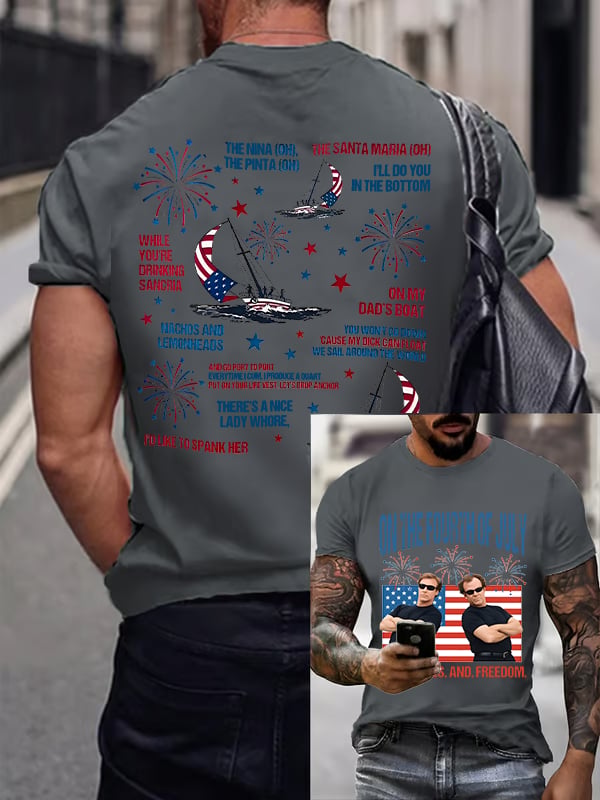 Men's ON THE FOURTH OF JULY Print T-Shirt