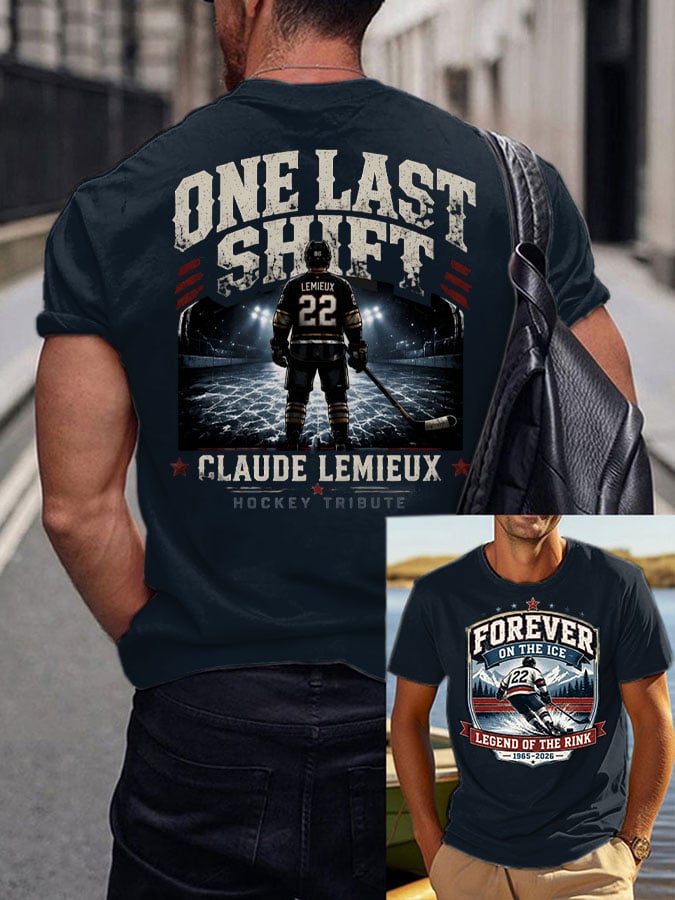 Men's Forever On The Ice Legend Of The Rink Hockey 1965-2026 Printed Casual T-Shirt
