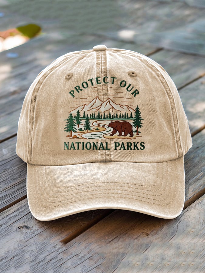 Unisex National Park Protection Washed Cotton Hat