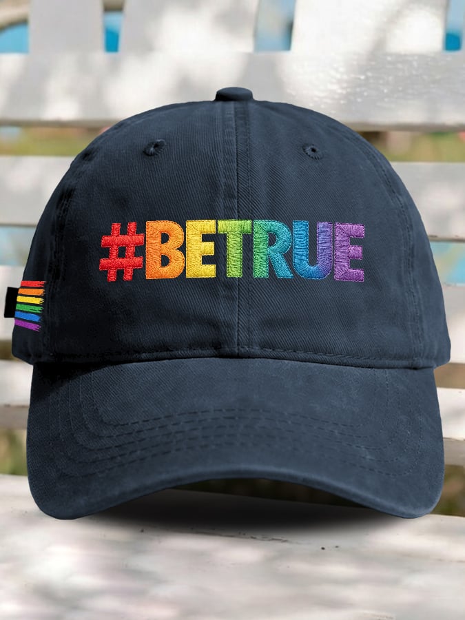 Retro Pride Parade #Betrue Print Baseball Cap