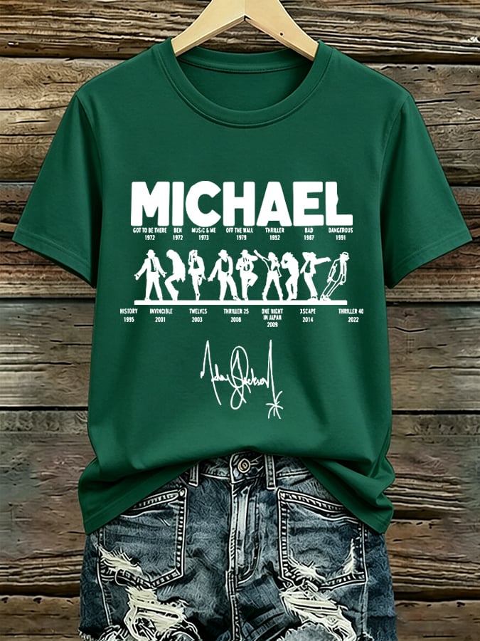 Women's Pop Music Inspired Printed  T-Shirt