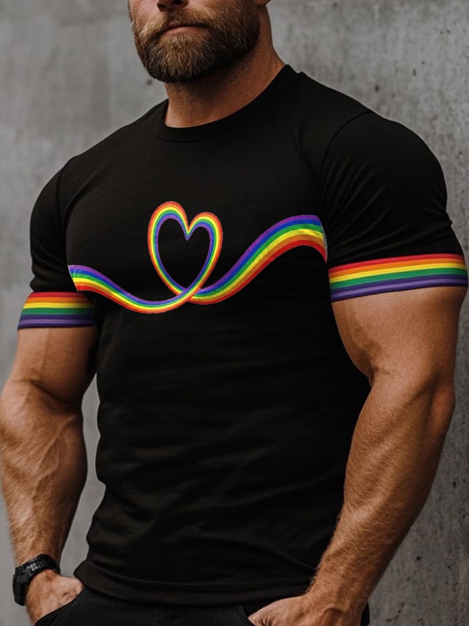 Men's Pride Month Print Casuasl T-Shirt