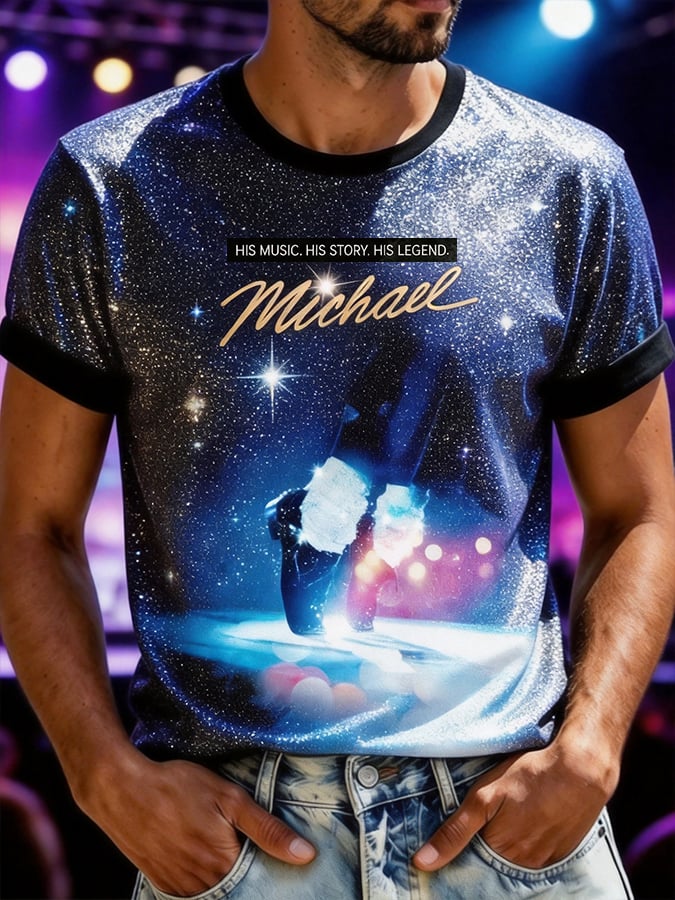 Men'S Michael Superstar Print Short-Sleeve T-Shirt