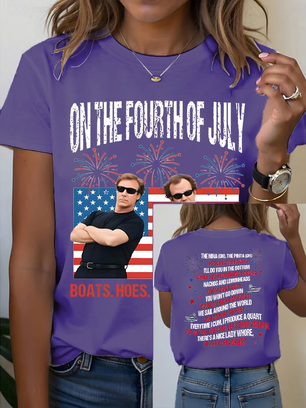 Women's  ON THE FOURTH OF JULY Print T-Shirt